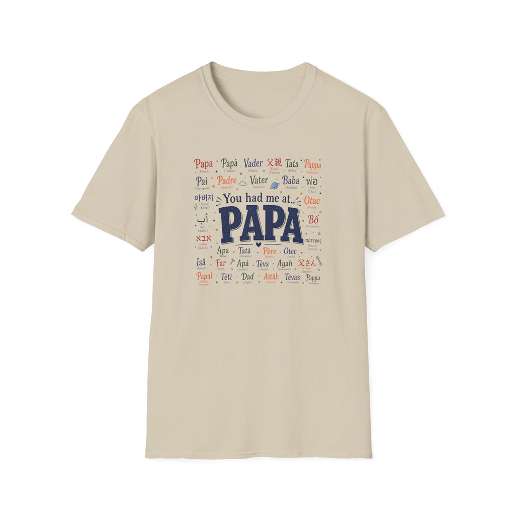 Papa Word Cloud T-Shirt — 'You had me at PAPA' Father's Day Gift
