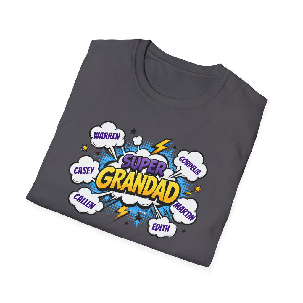Super Grandad Comic-Style T‑Shirt — "Super Grandad" Graphic Tee, Father's Day & Grandparents Gift