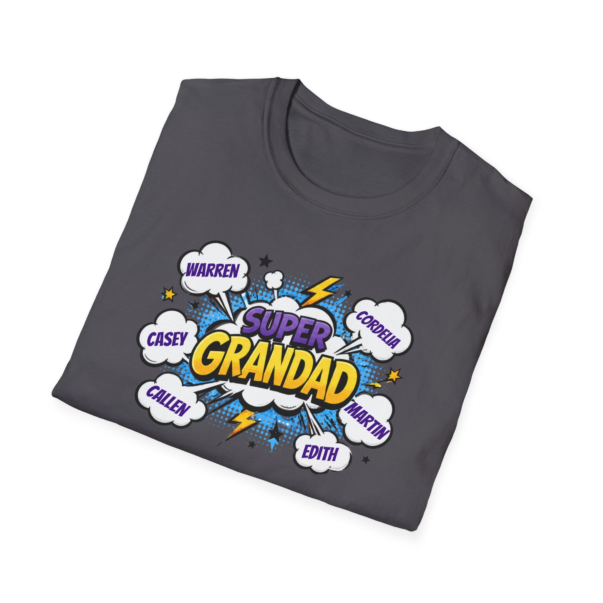 Super Grandad Comic-Style T‑Shirt — "Super Grandad" Graphic Tee, Father's Day & Grandparents Gift
