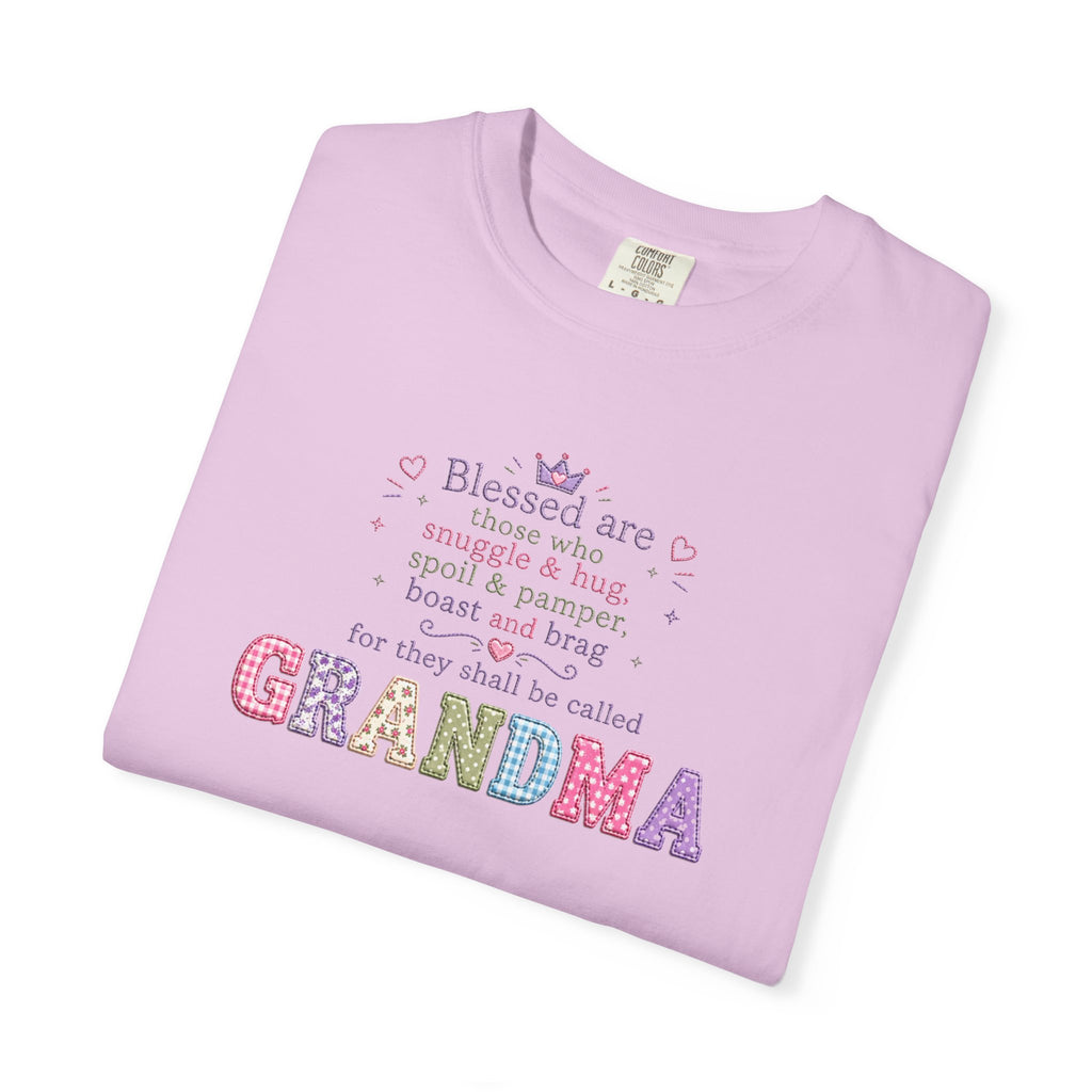 Grandma Floral Scripture T-Shirt — Blessed Are Those Who Are Pure in Heart