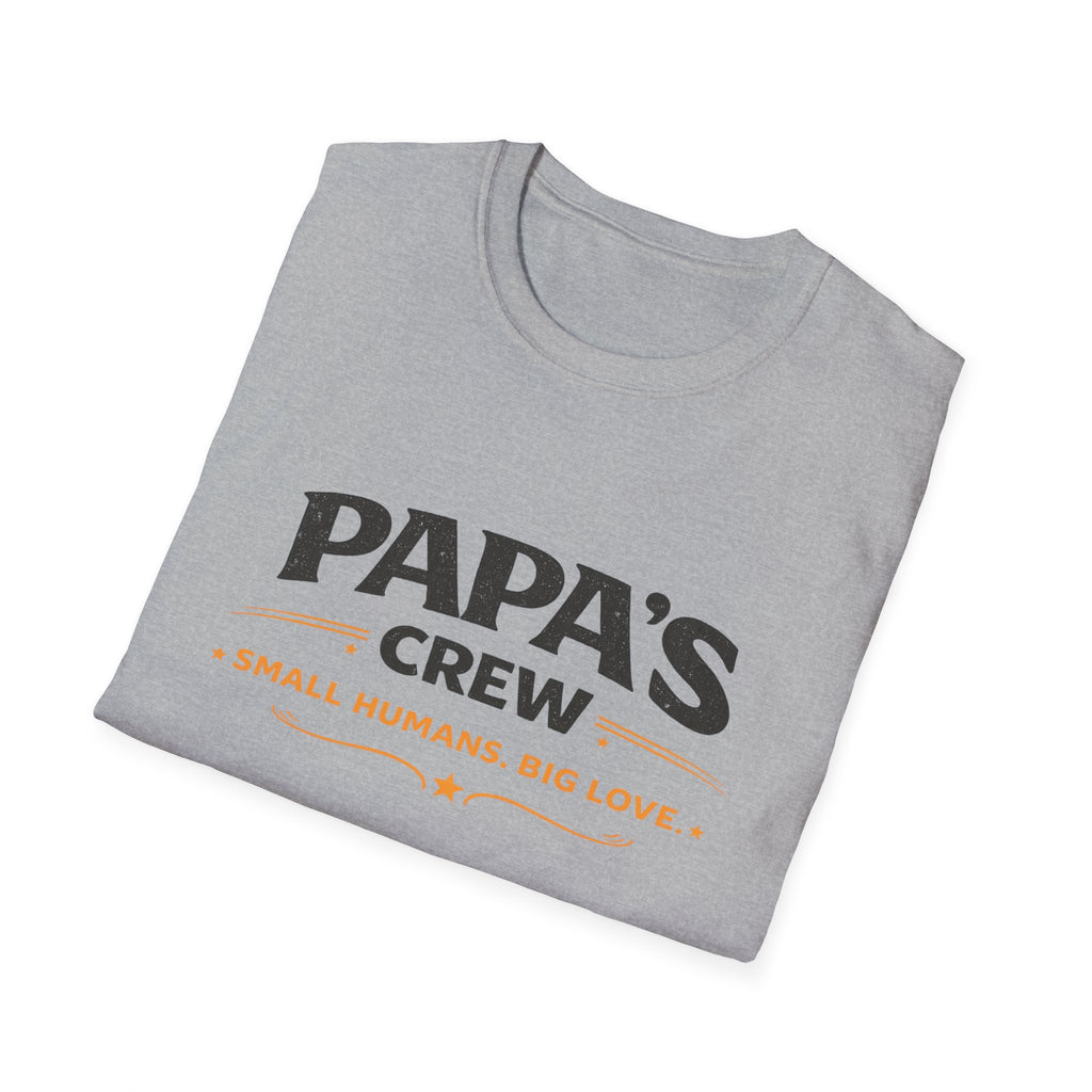 Papa's Crew T-Shirt — "Small Humans, Big Love" Grandpa Gift
