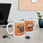 Pug Coffee Mug - "I Puggin' Love You" Personalized 11oz Ceramic Mug