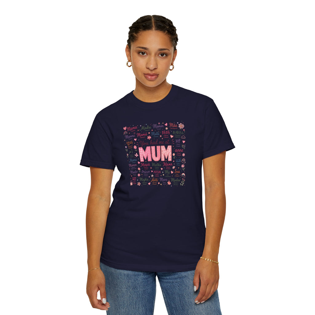 Mum Heartbeat T-Shirt — 'You Had Me at MUM' Floral Mother's Day Tee