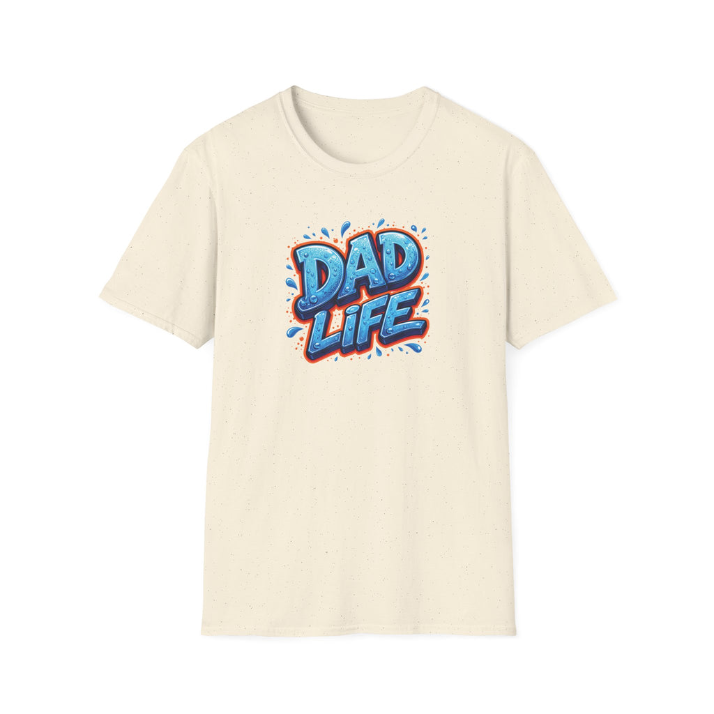 "Dad Life" Blue Graffiti Father T-Shirt