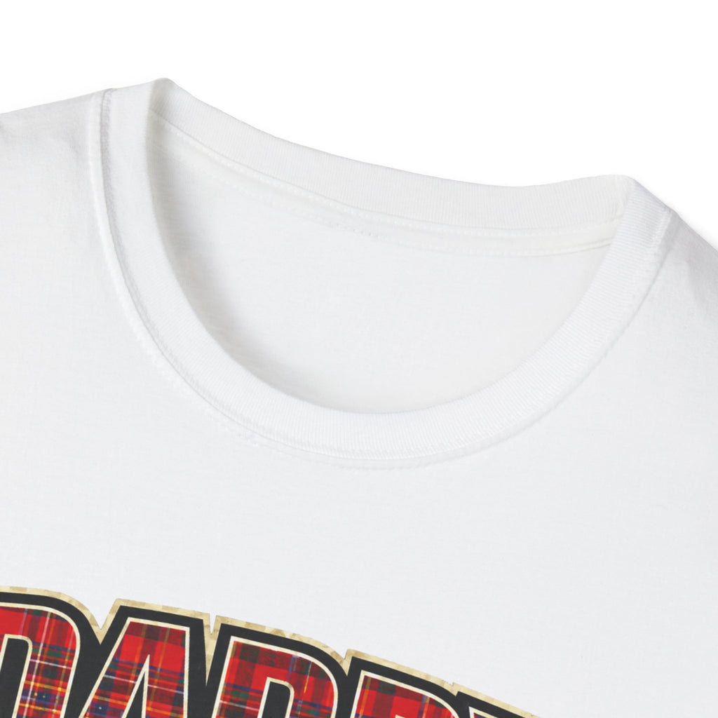 Daddy Est. 2026 T-Shirt — Plaid Dad Announcement Tee