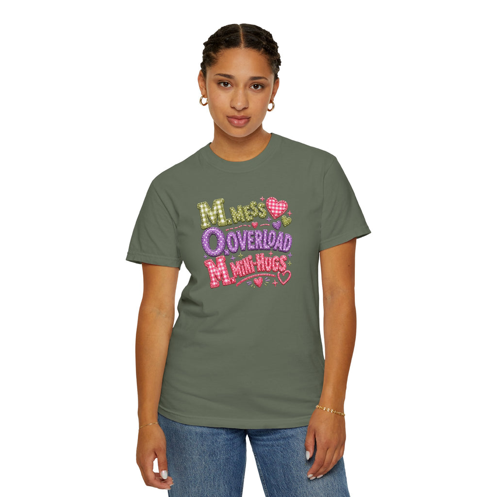 T‑Shirt — "Moms Overload Mini-Hugs" Cute Colorful Graphic Tee