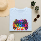 Gamer Dad Colourful Controller Design T-Shirt