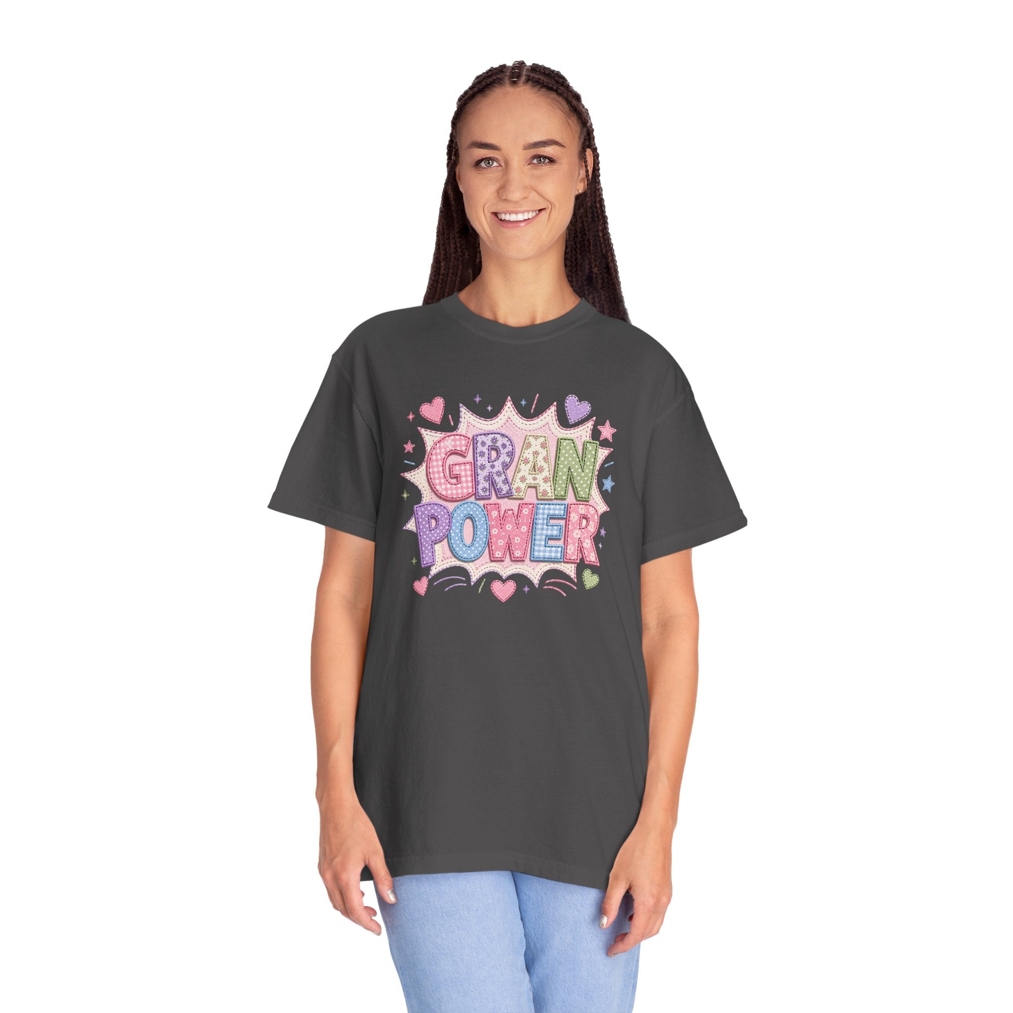 Gran Power T-Shirt — Cute Pastel 'Gran Power' Graphic Tee for Grandparents, Mother's Day Gift