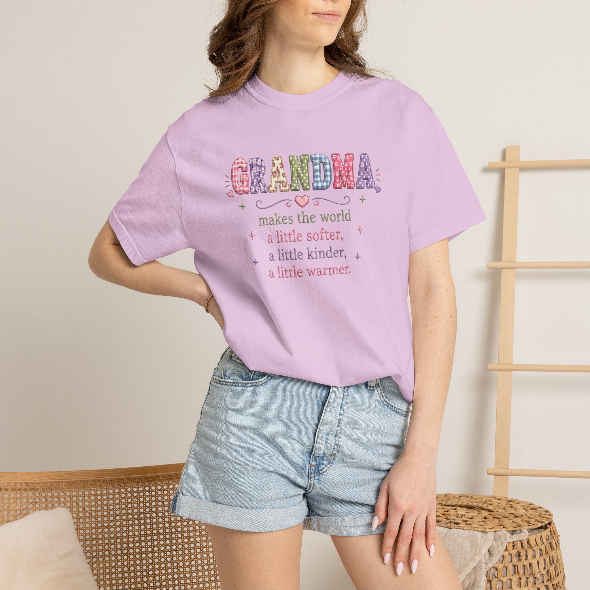 Grandma Floral T-Shirt — "Grandma makes the world a little softer, kinder, warmer"