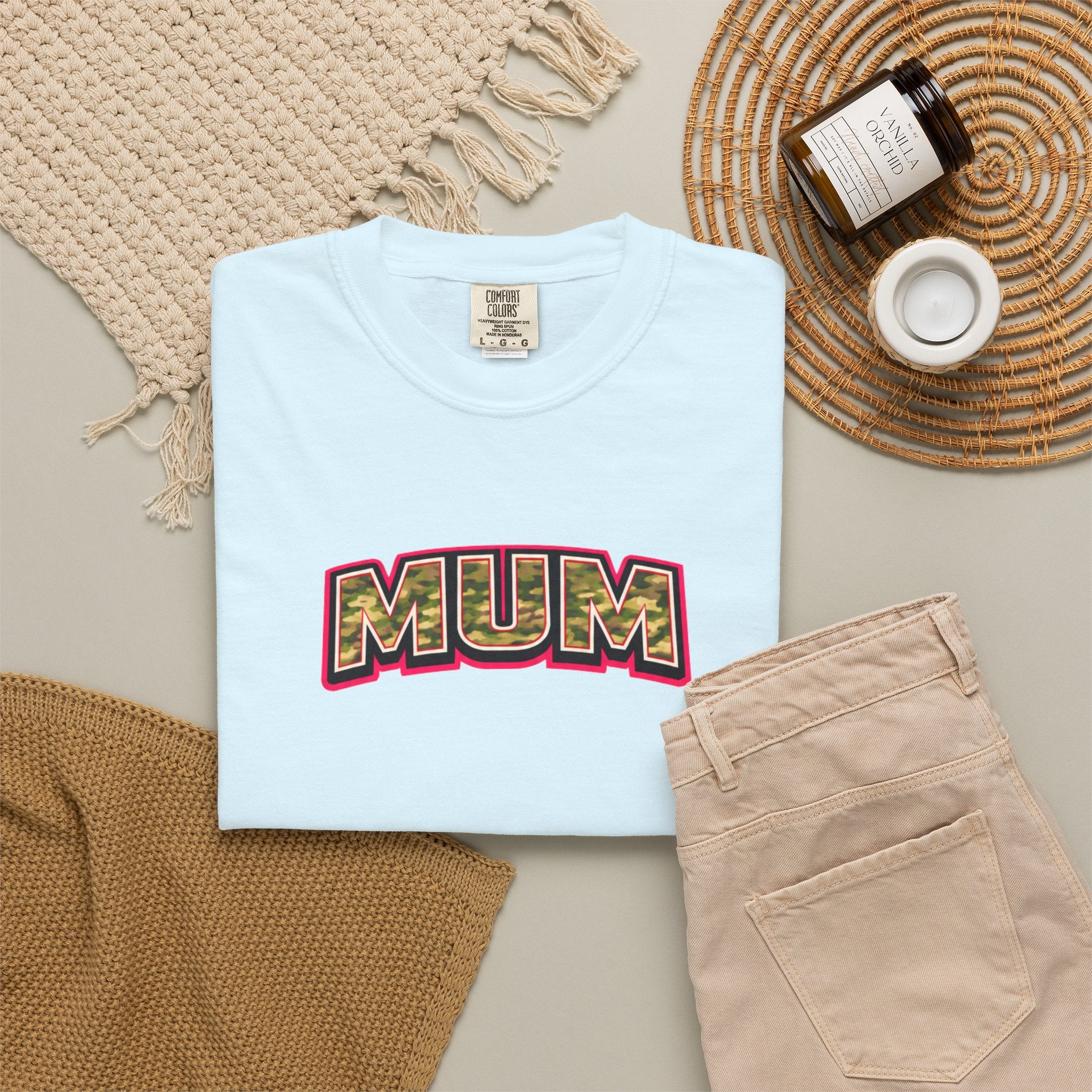 Mum Camo Print Logo T-Shirt