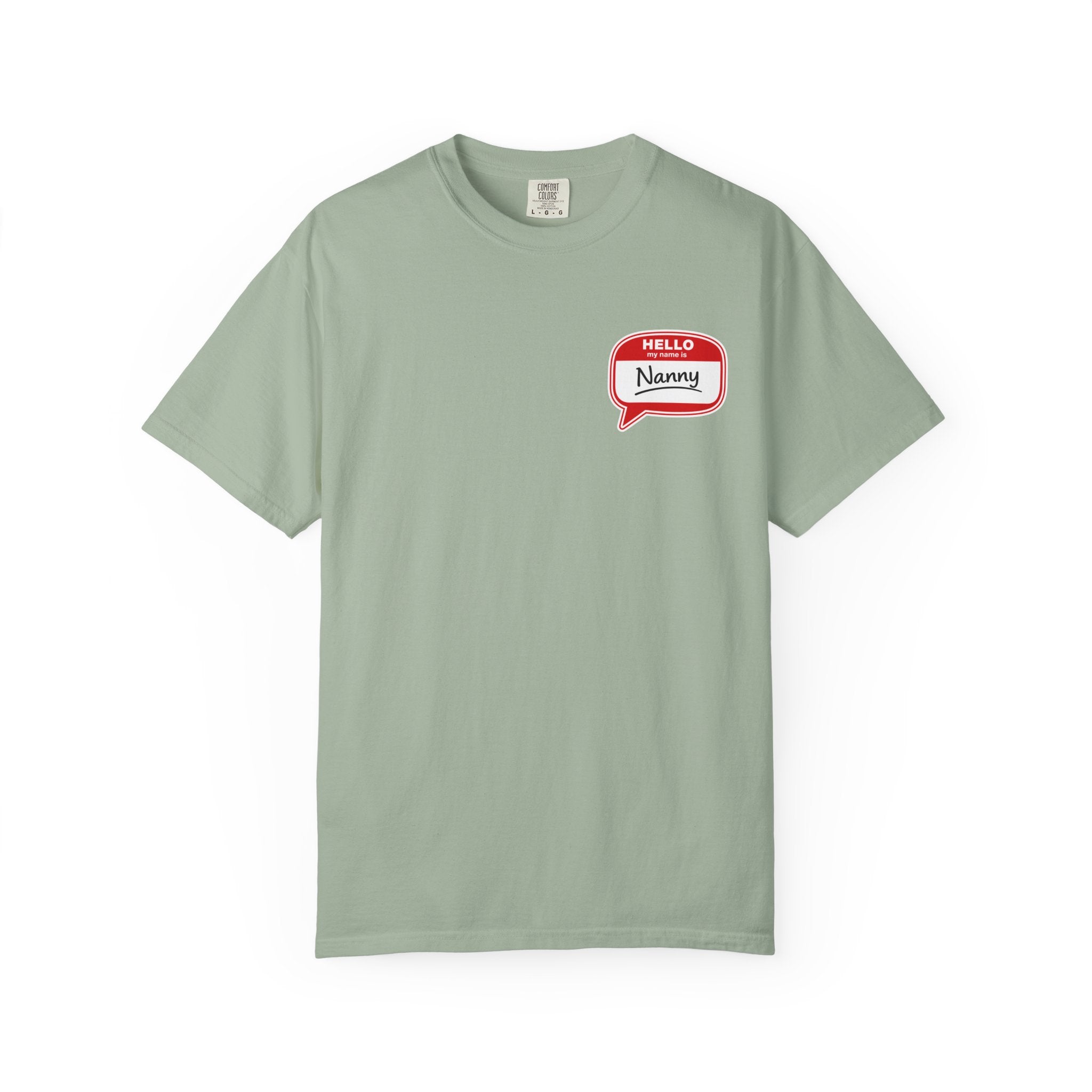 Hello Nanny Pocket T-Shirt – Cute Name Tag Tee for Grandparents & Caregivers