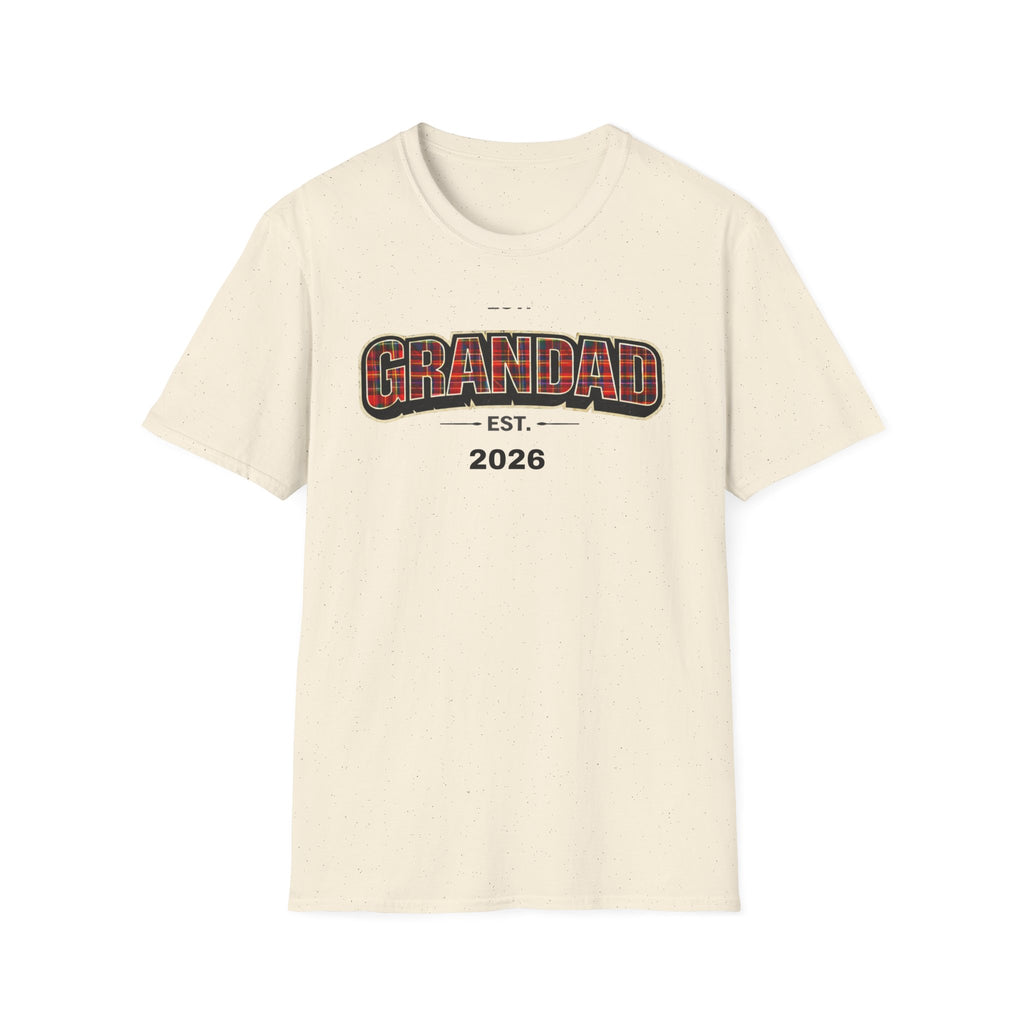 Grandad Est. 2026 T-Shirt — Plaid Grandpa Gift Tee