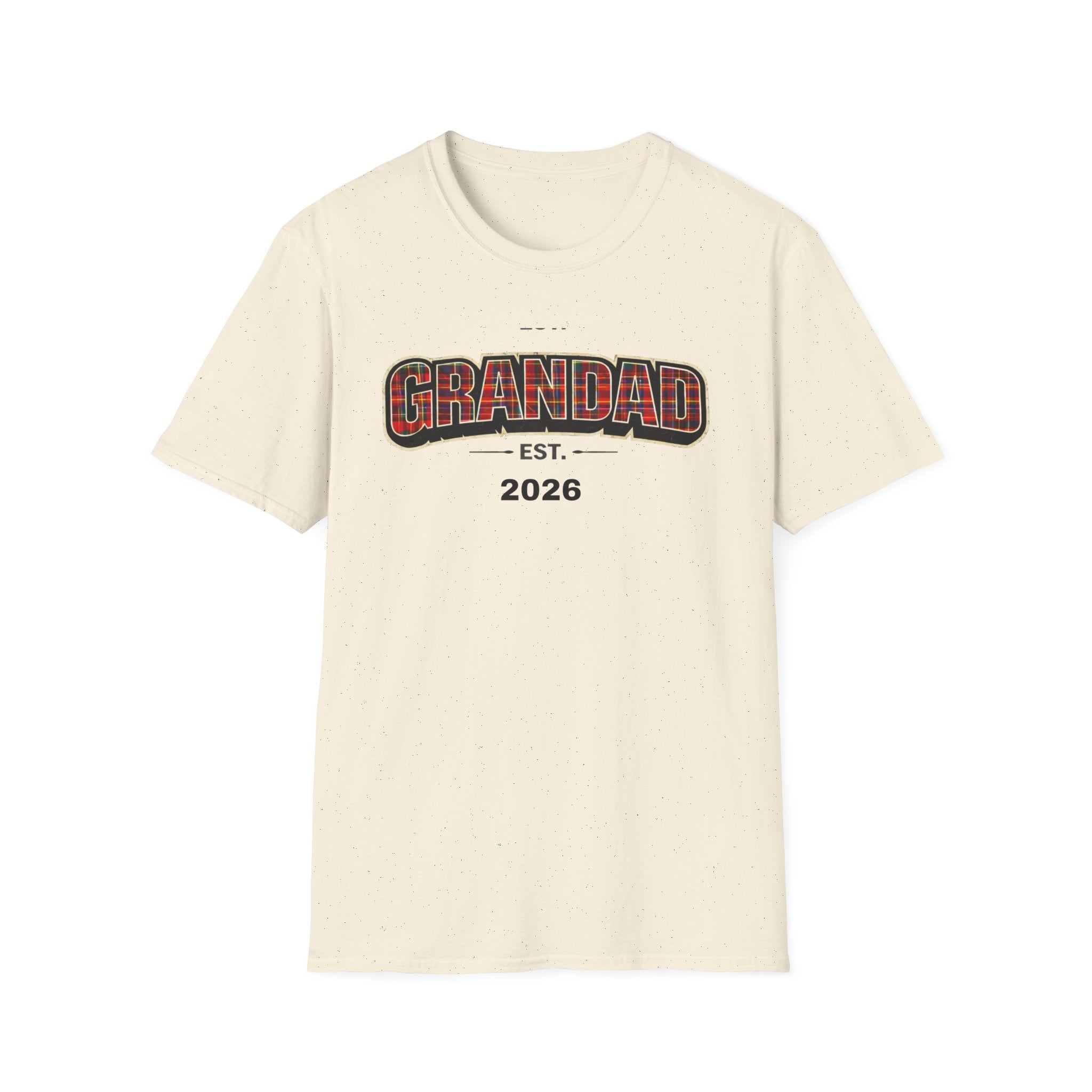 Grandad Est. 2026 T-Shirt — Plaid Grandpa Gift Tee