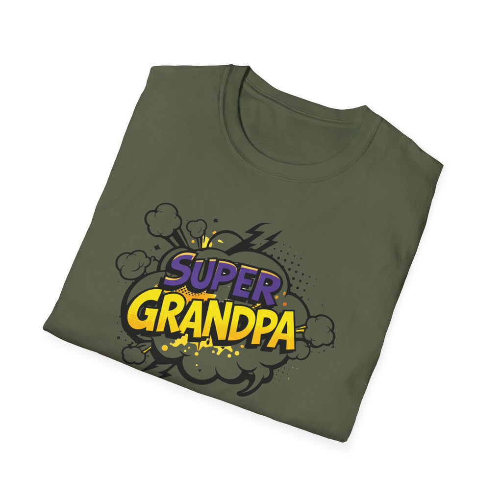 T-Shirt — "Super Grandpa" Comic-Style Graphic | Funny Father's Day Gift