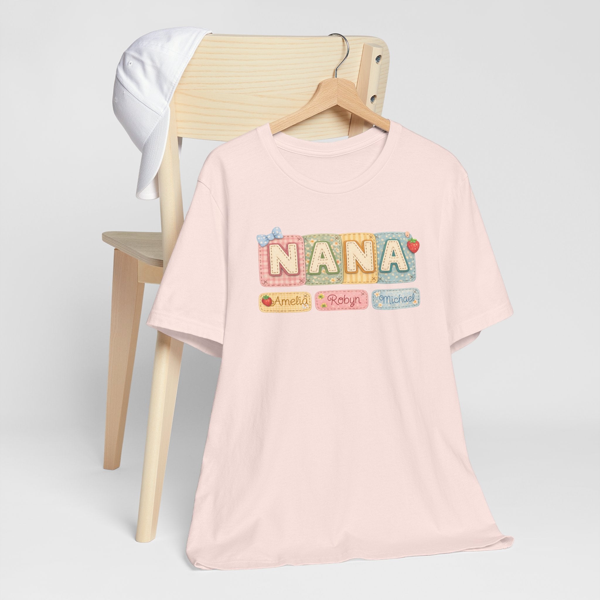 Nana Baby Blocks Tee — Personalized Grandmother Name Shirt