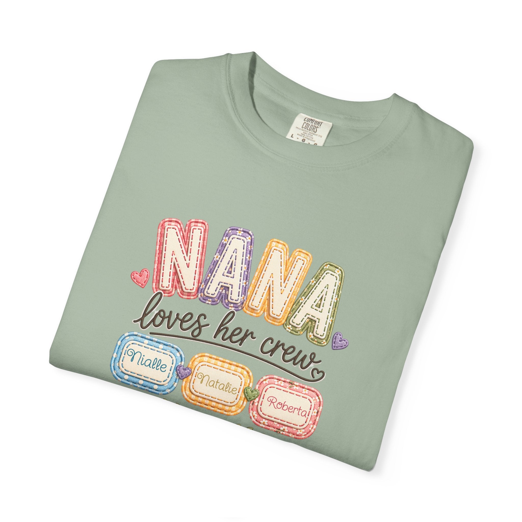 T-Shirt — “Nana Loves Her Crew” Colorful Grandma Family tee
