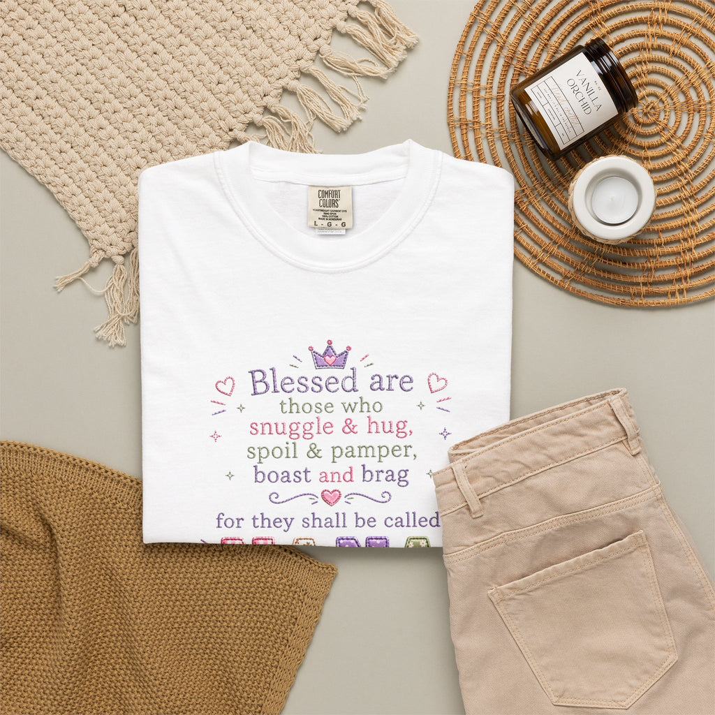 Nana Blessings T-Shirt — "Blessed are those who snuggle & pamper..." Grandmother Gift