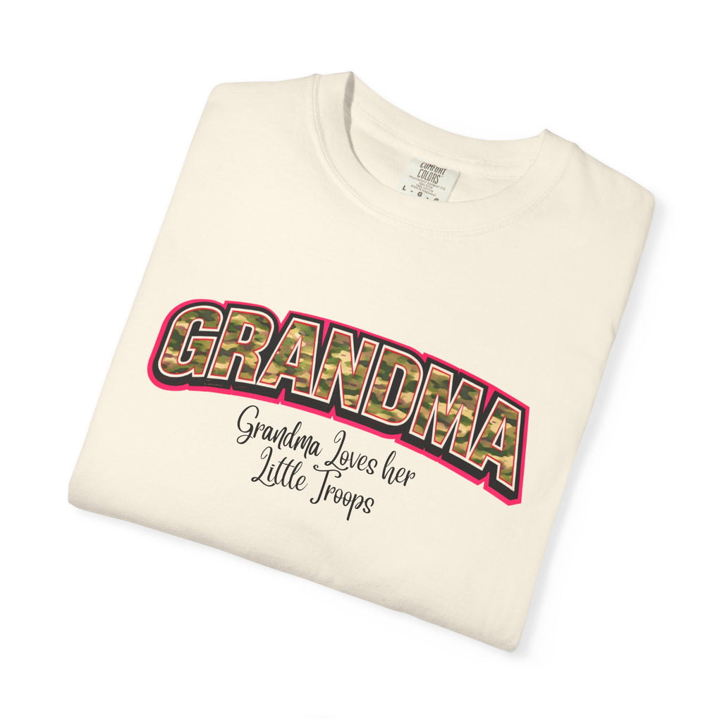 Grandma Floral Retro Tee — "Grandma: Grandkids Love Her a Little Teacup"