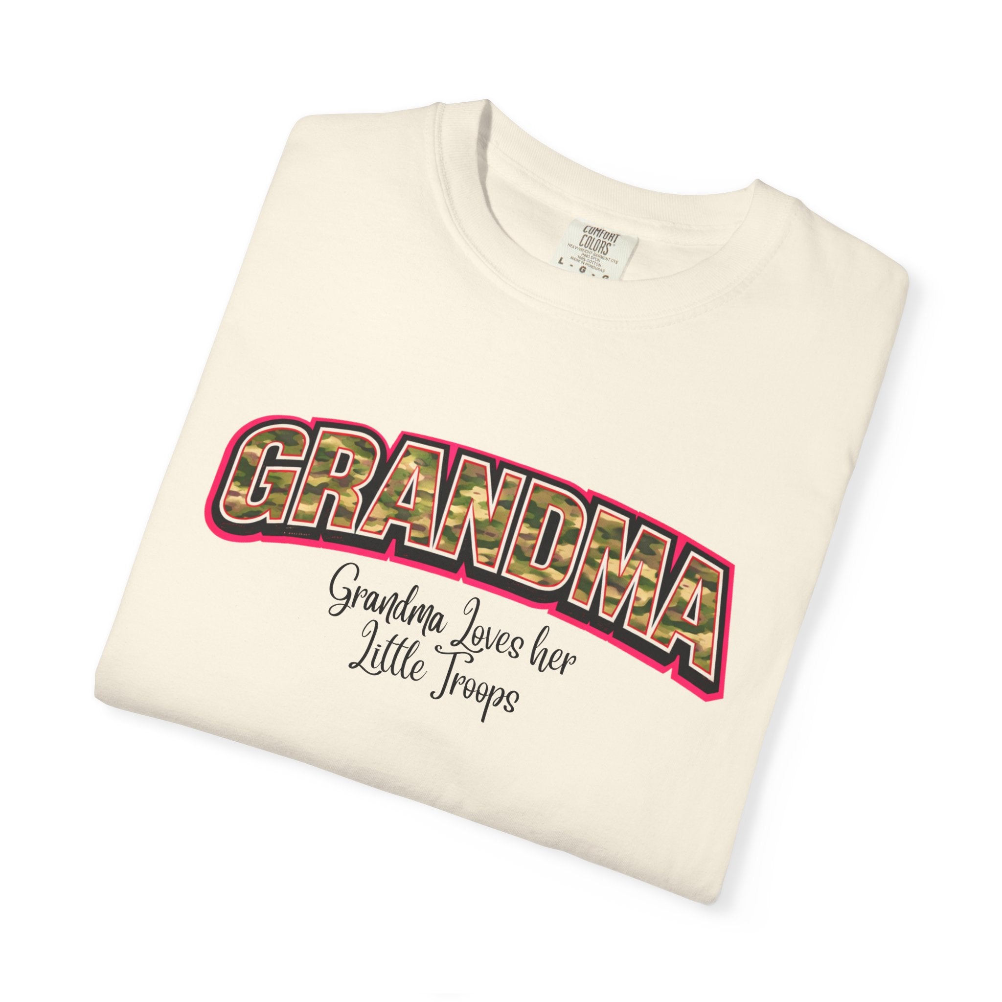 Grandma Floral Retro Tee — "Grandma: Grandkids Love Her a Little Teacup"