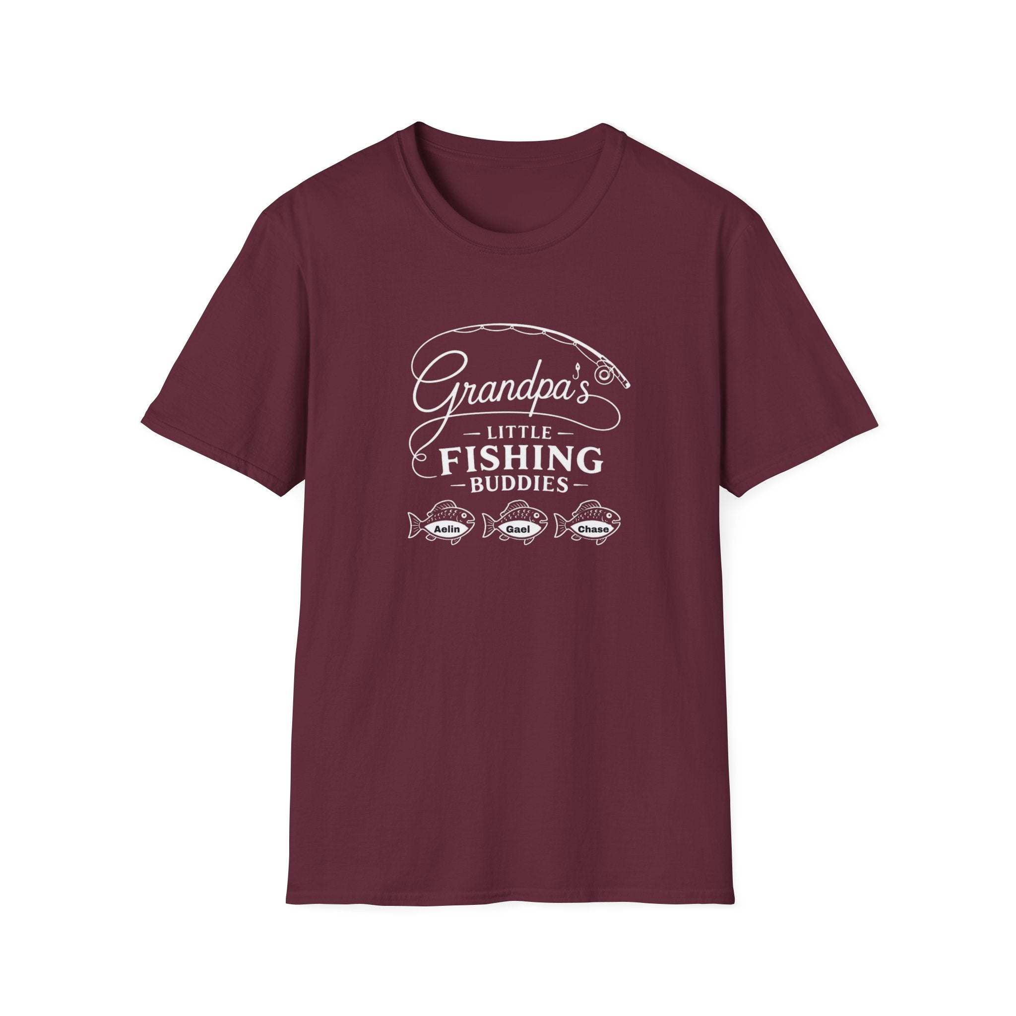 Fishing T-Shirt — "Grandpa's Little Fishing Buddies" Grandpa & Kids Matching Tee