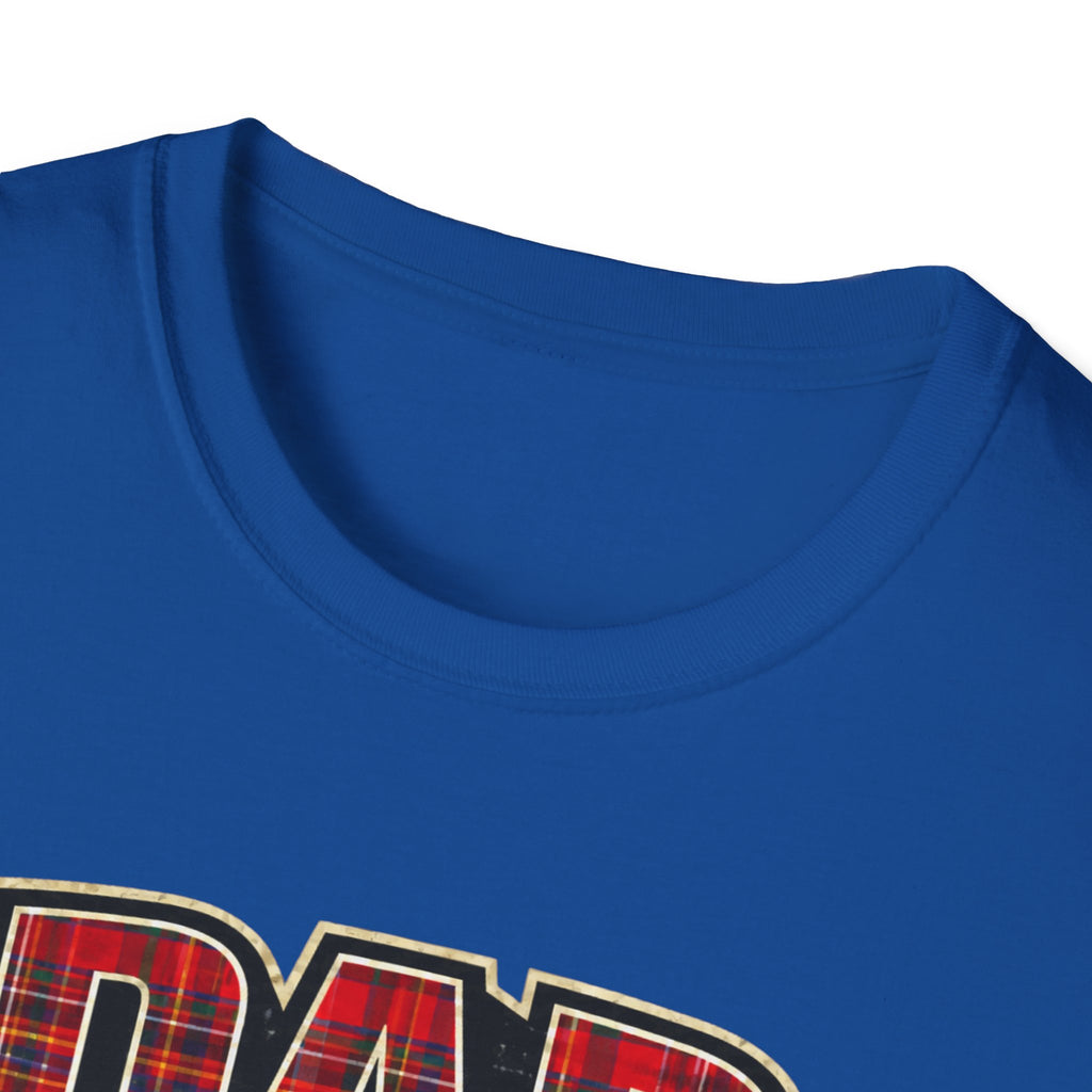 Dad Plaid Design T-Shirt — DAD Est. 2026 New Dad Gift