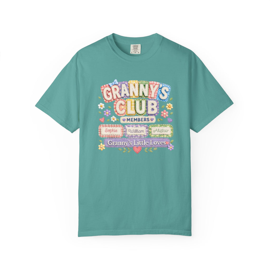 Granny's Club T-Shirt — Personalized Grandma Member Floral Tee