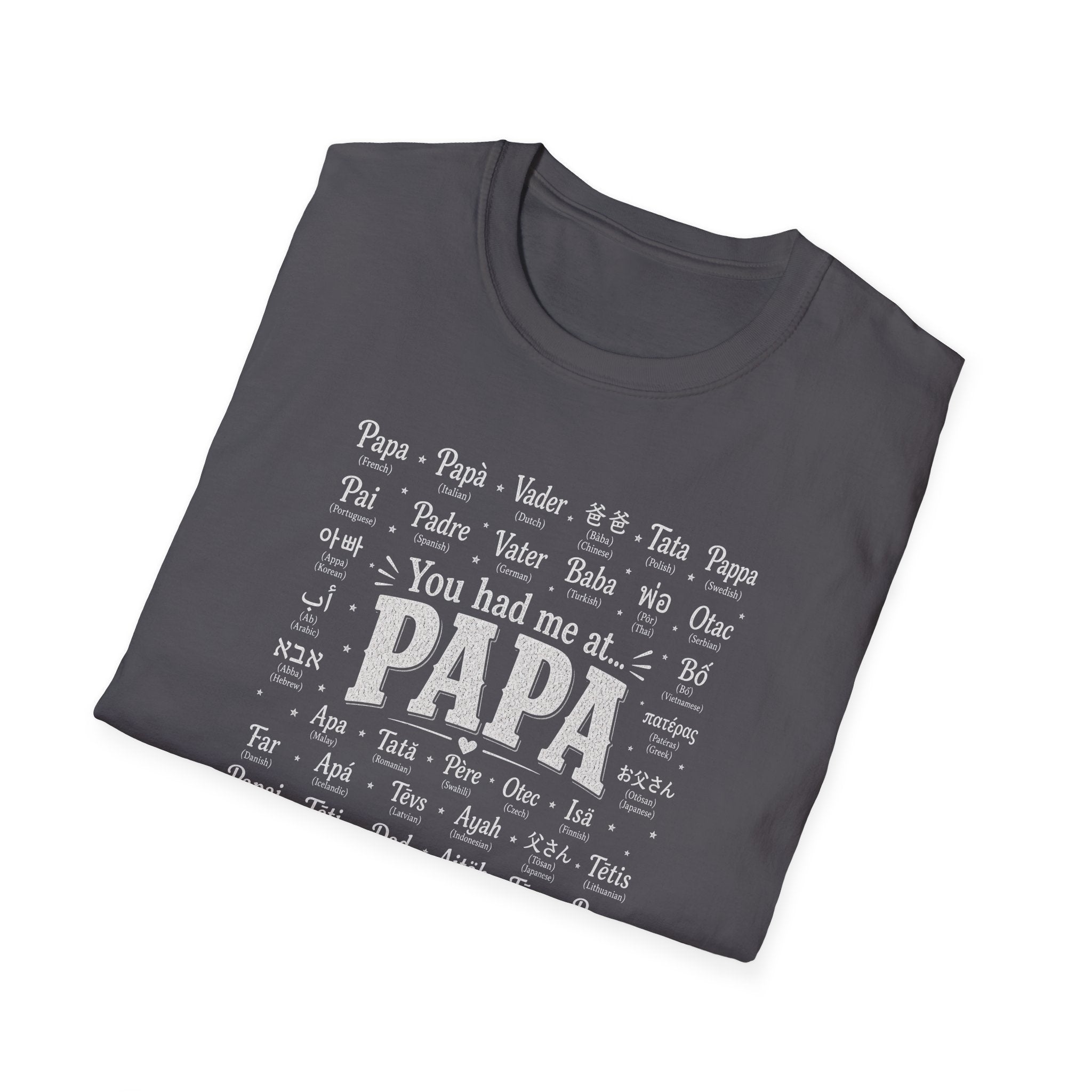Papa Word Cloud T-Shirt — 'You had me at PAPA' Father's Day Gift
