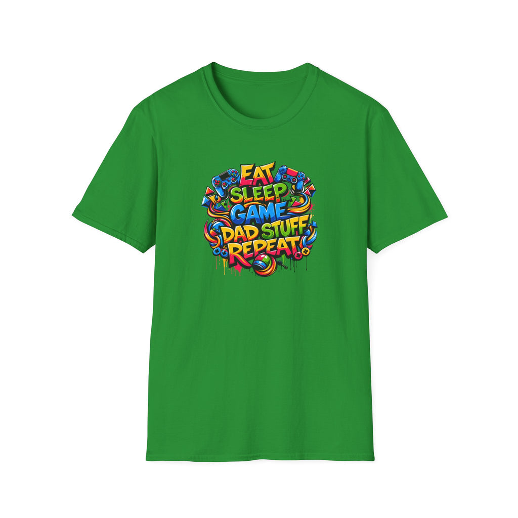 “Eat Sleep Game Dad Stuff Repeat” T-Shirt