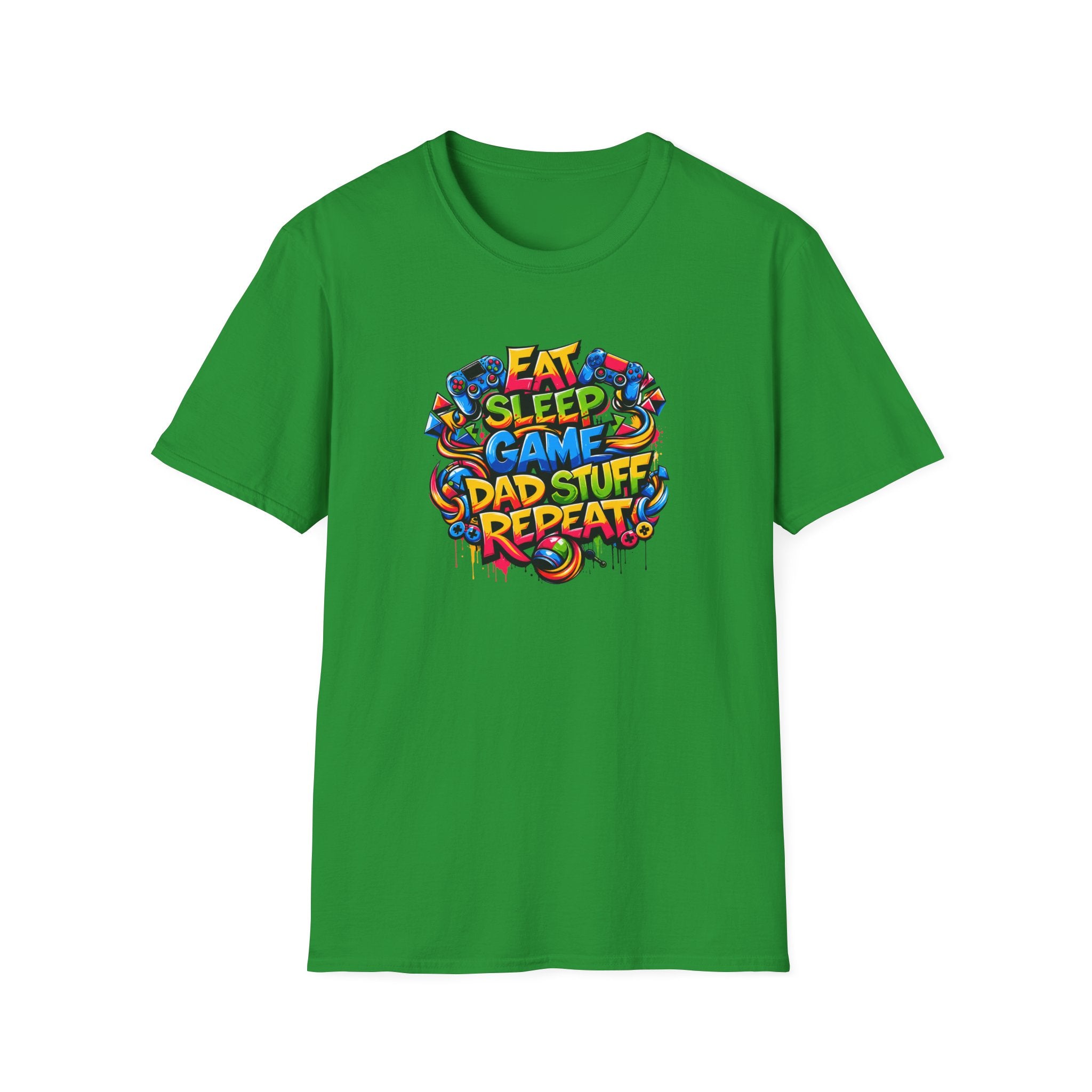 “Eat Sleep Game Dad Stuff Repeat” T-Shirt