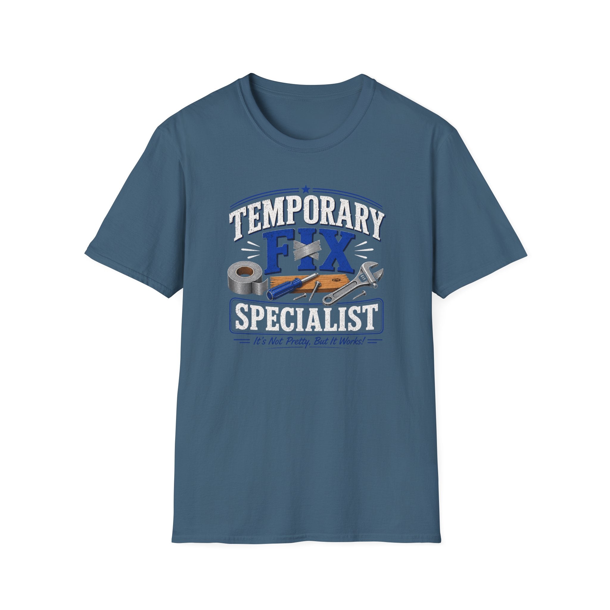 Temporary Fix Specialist T-Shirt – Funny Handyman Repair Tee