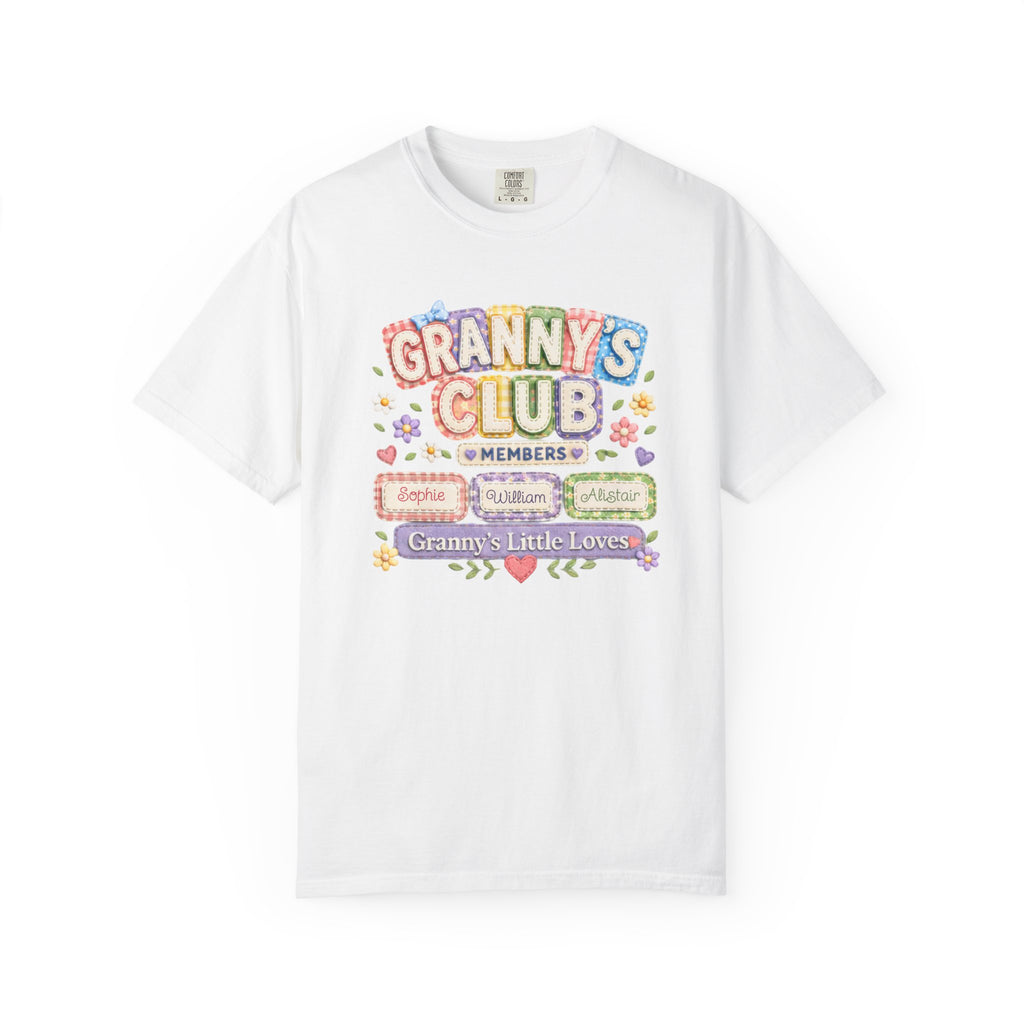 Granny's Club T-Shirt — Personalized Grandma Member Floral Tee