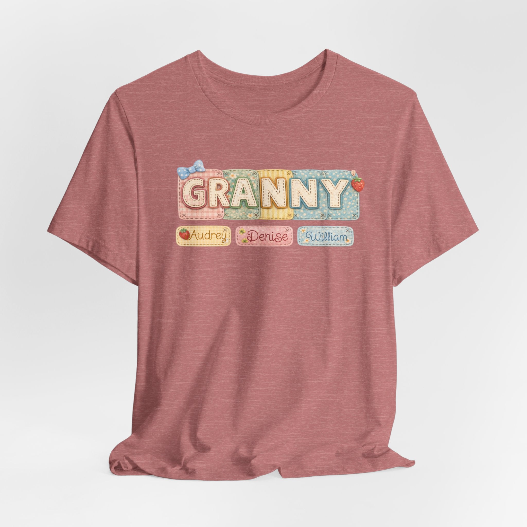 Granny Retro Nameplate T‑Shirt — Personalized Grandma Tee