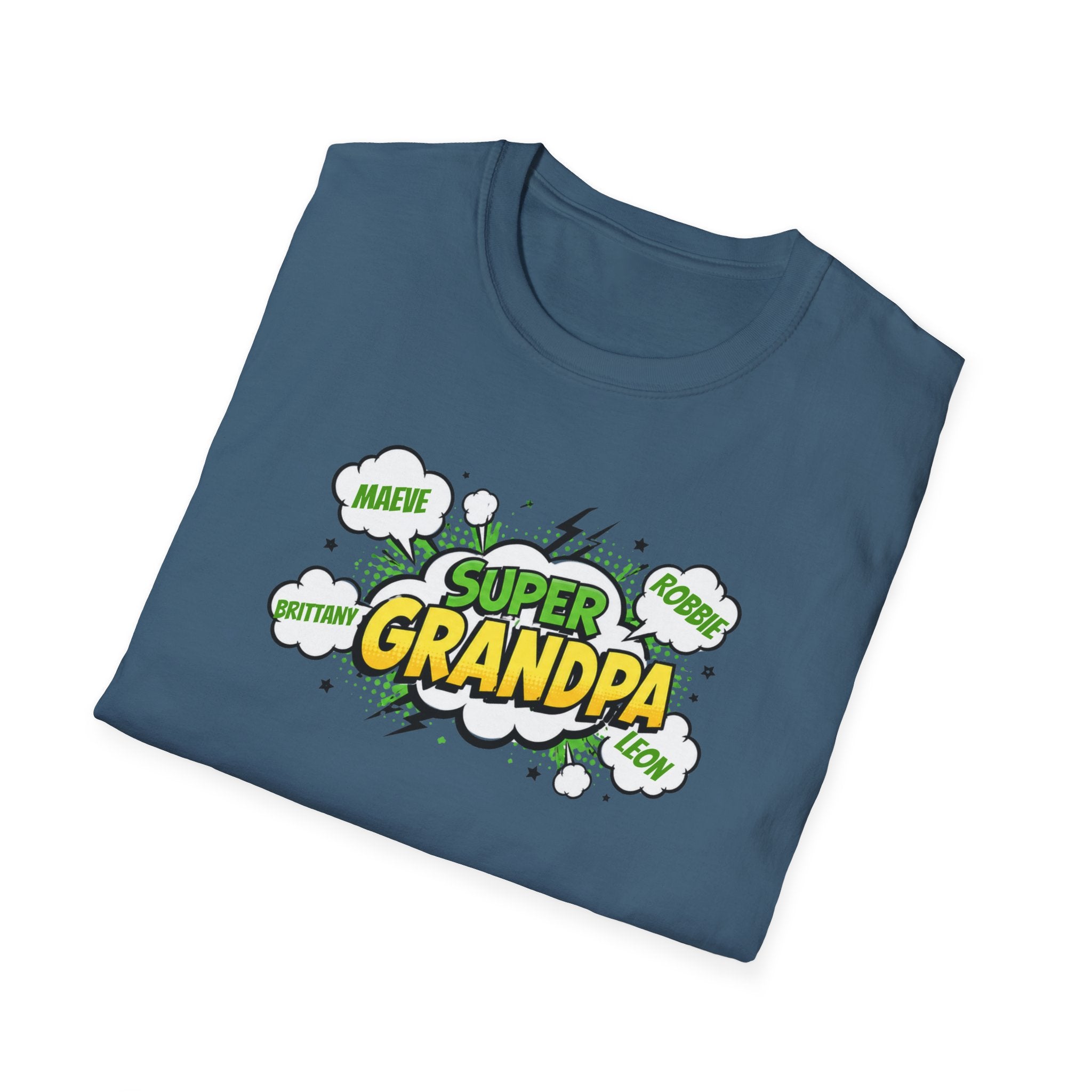 Super Grandpa T-Shirt – Comic Book Style Grandfather Gift