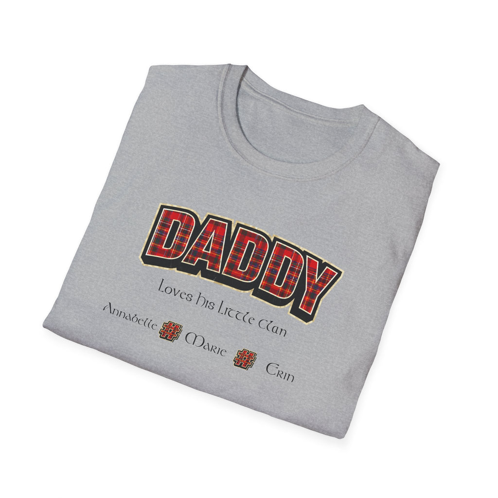 Daddy Plaid Father’s Day T-Shirt — 'Daddy Loves You More Than Coffee' Graphic Tee