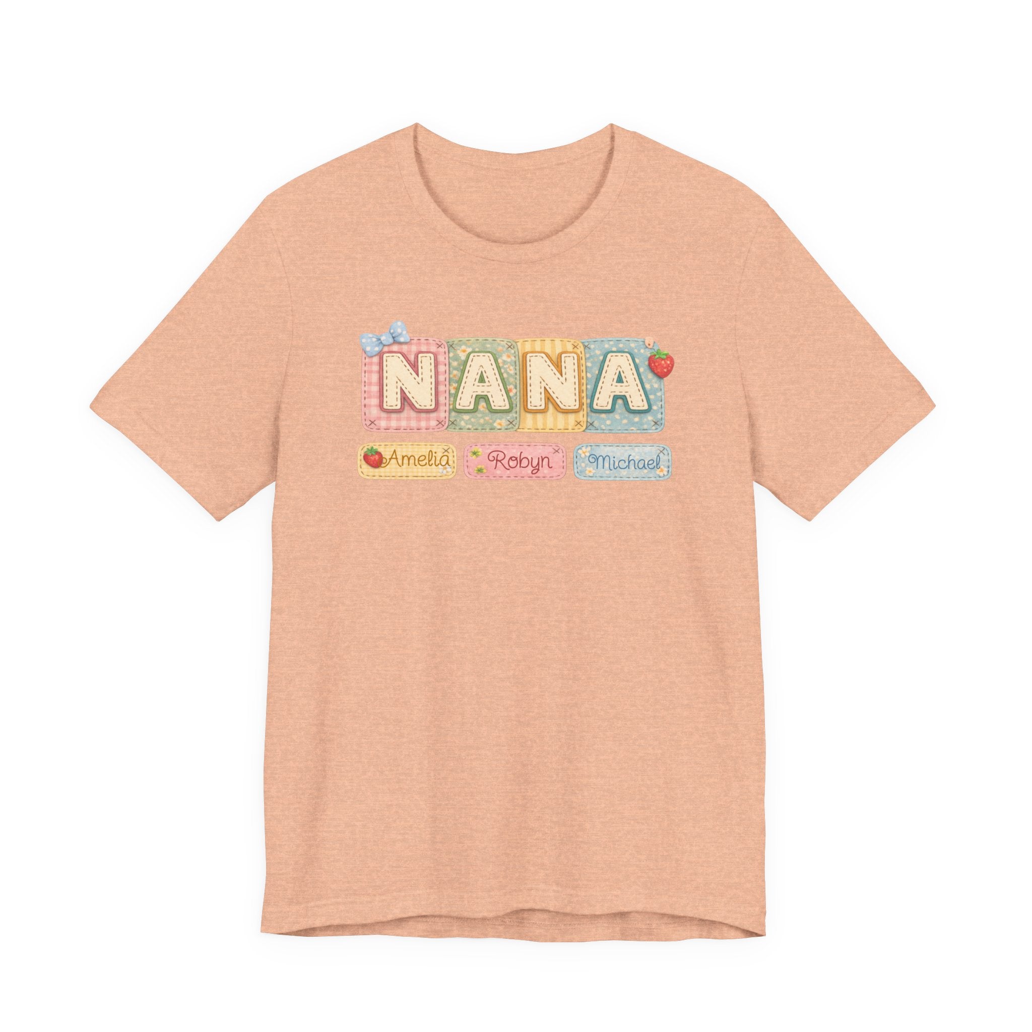 Nana Baby Blocks Tee — Personalized Grandmother Name Shirt