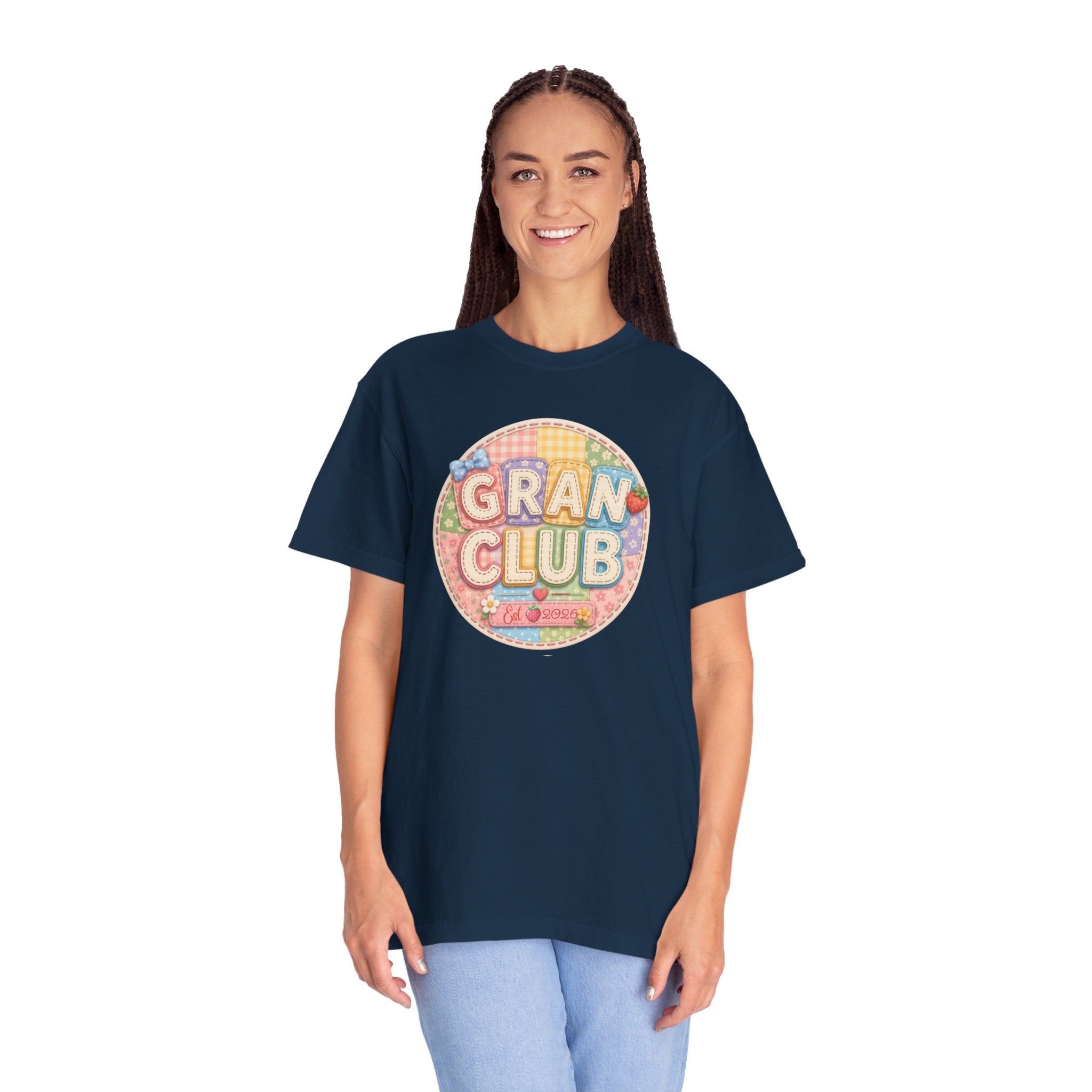 Gran Club Graphic T-Shirt — Retro Pastel Circle Design
