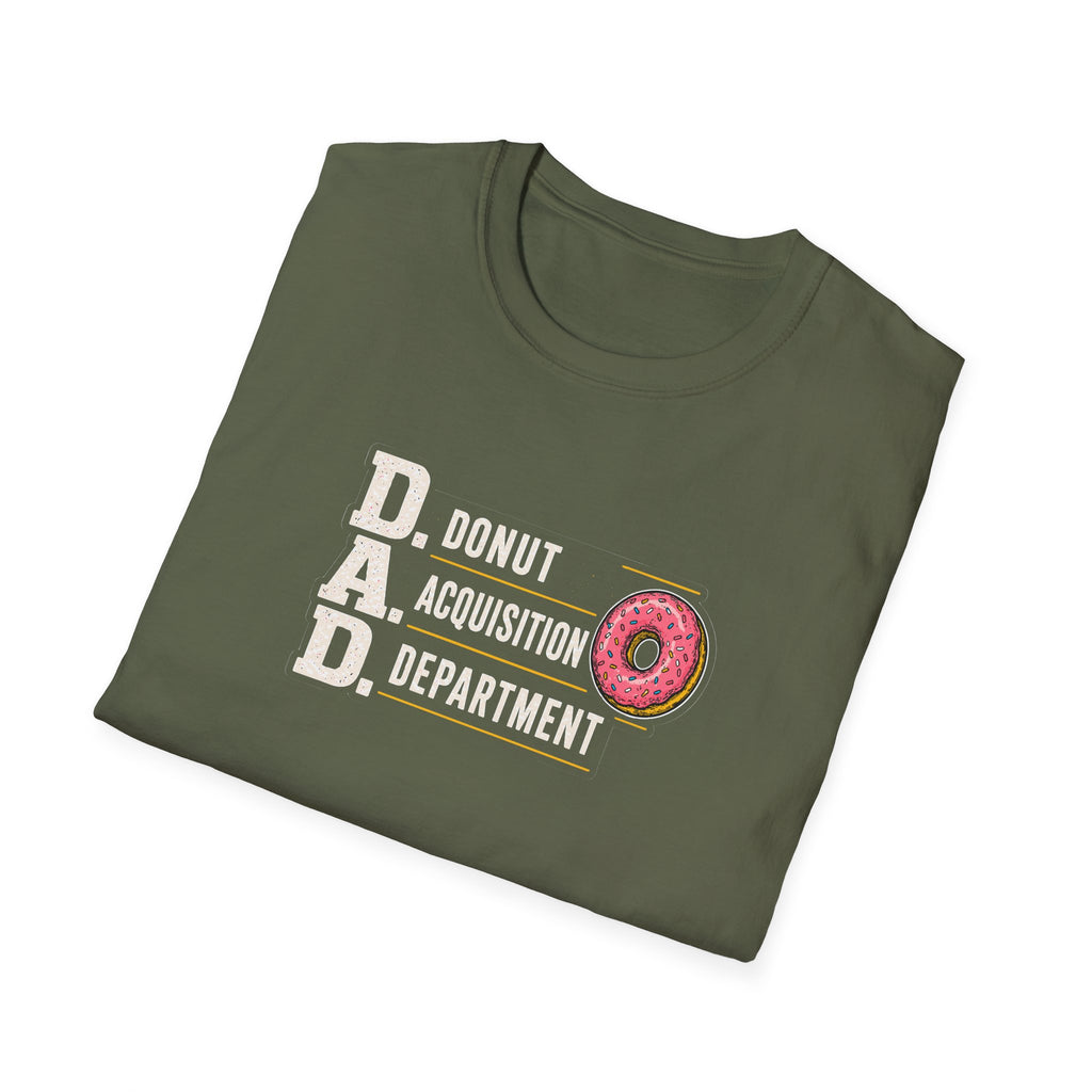 Donut Acquisition Department T-Shirt – D.A.D. Funny Dad Shirt for Donut Lovers