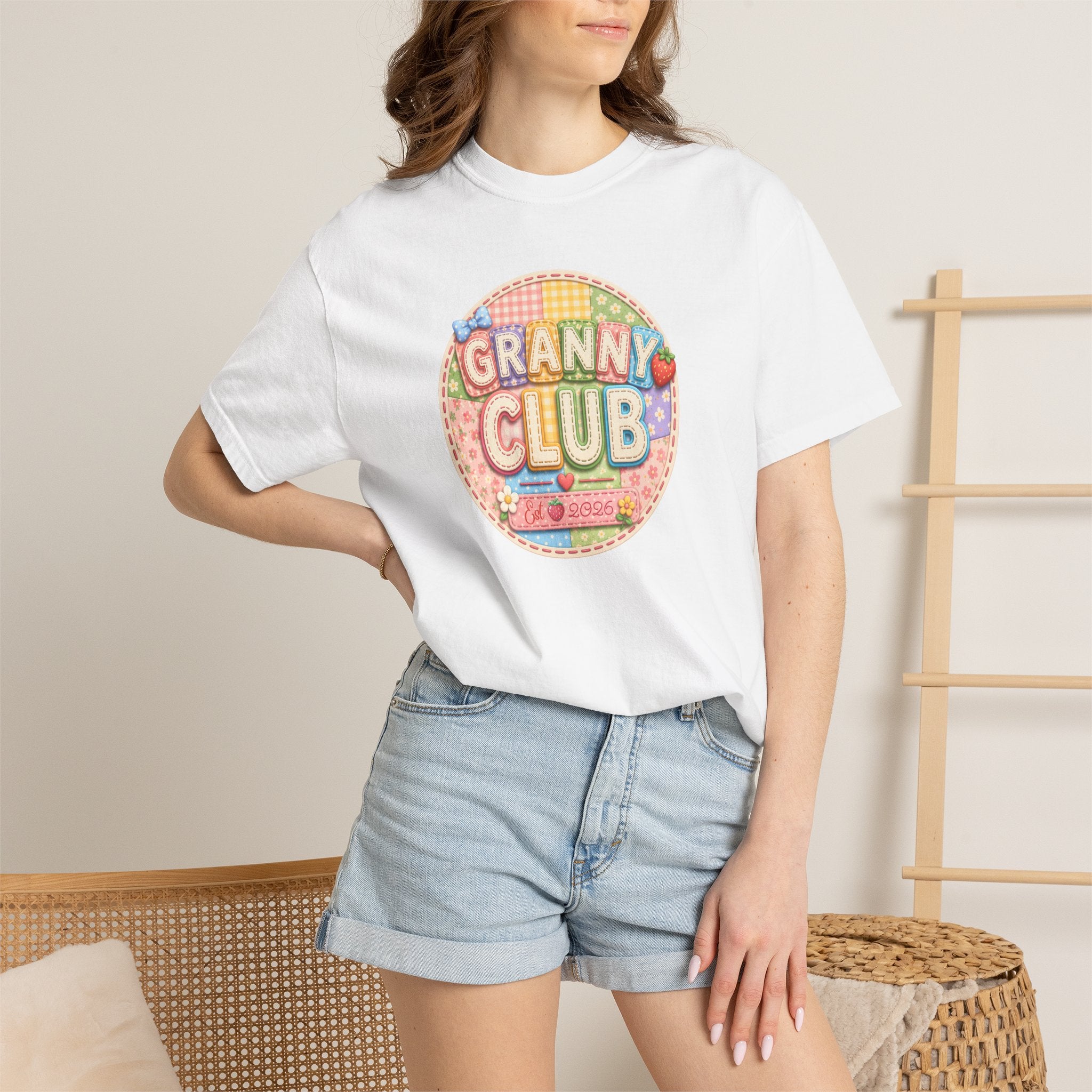 Granny Club Graphic T-Shirt — Retro Candy Patch Design