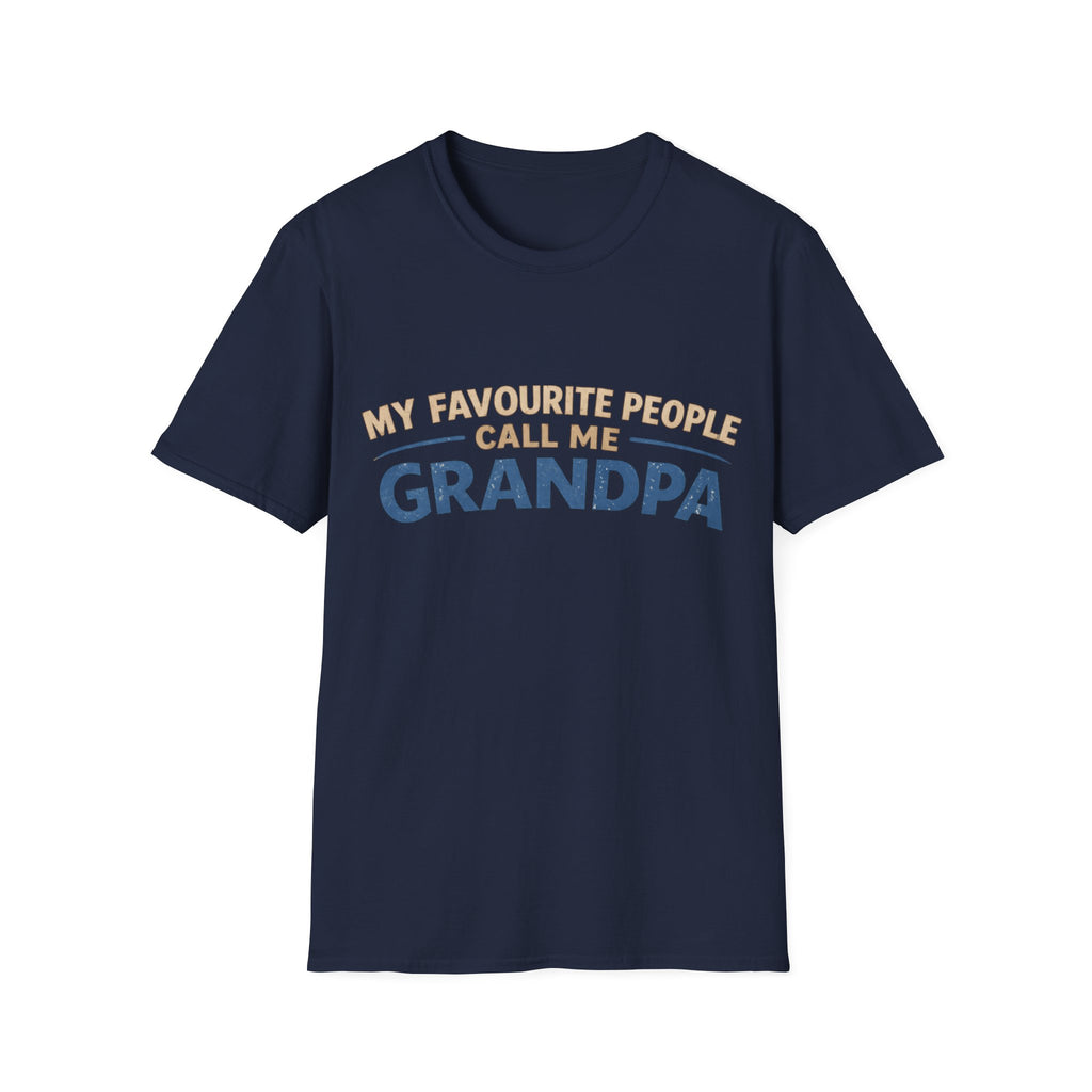 Grandpa T-Shirt - "My Favourite People Call Me Grandpa" Retro Family Gift