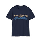 Grandpa T-Shirt - "My Favourite People Call Me Grandpa" Retro Family Gift