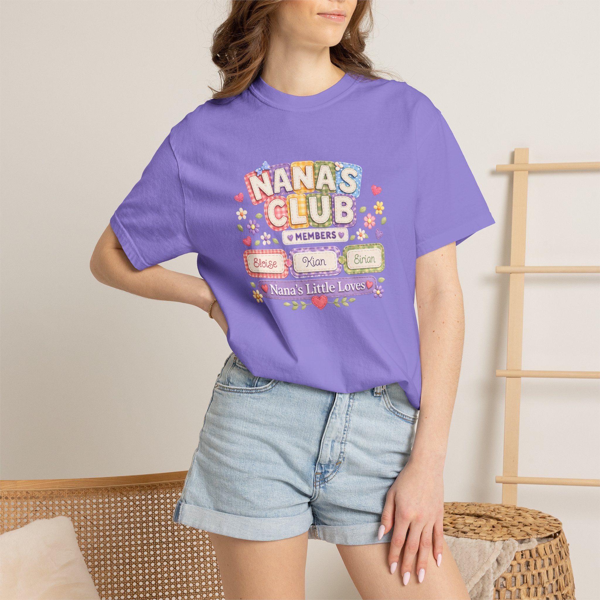 Nana's Club T-Shirt — 'Nana's Little Loves' Cute Floral Grandma Tee