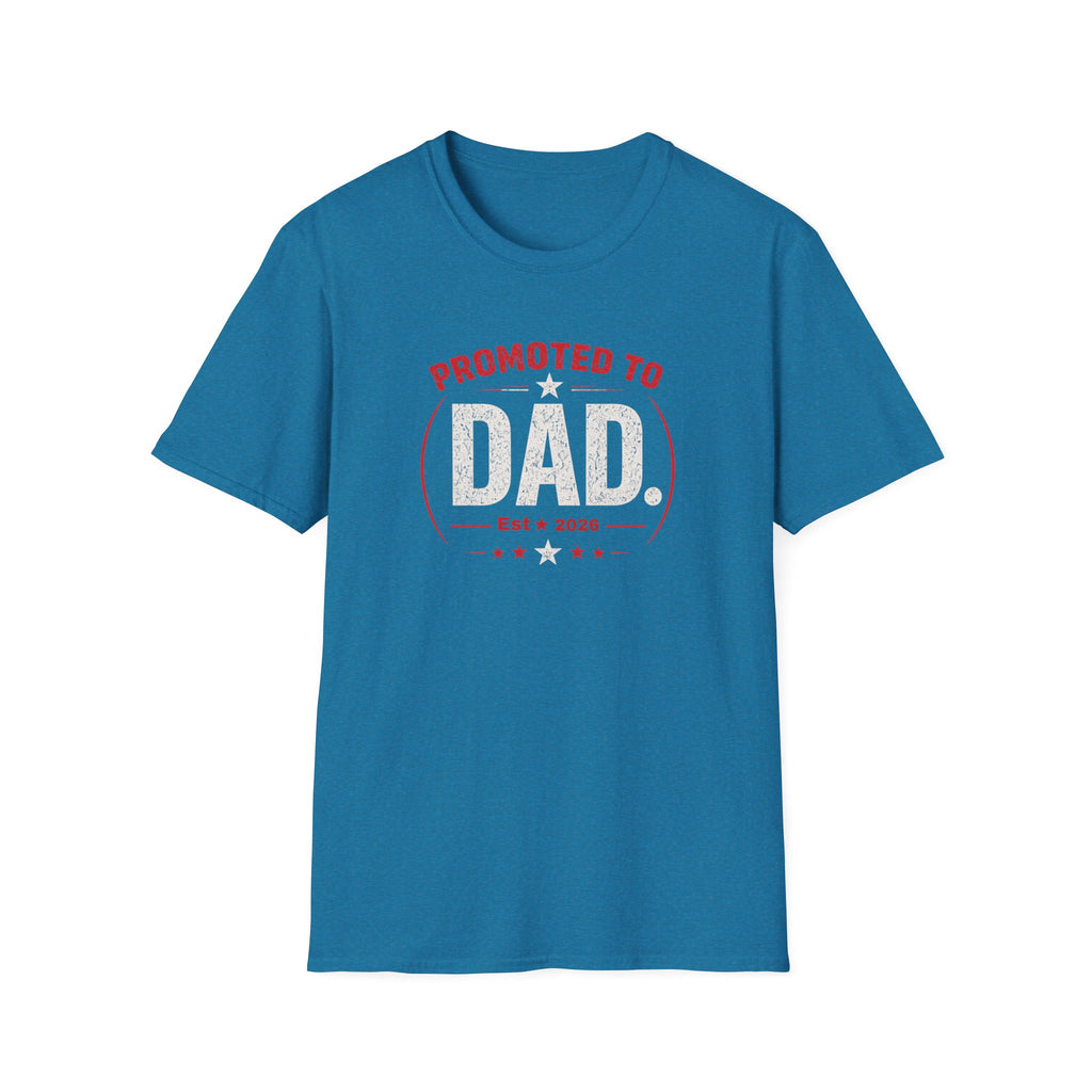 Promoted to Dad T-Shirt — New Dad Announcement Gift, Father’s Day Tee