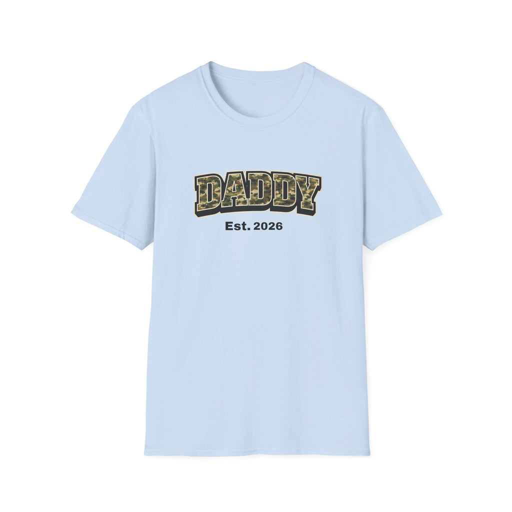 Daddy Est. 2026 Camo T-Shirt — New Dad Gift