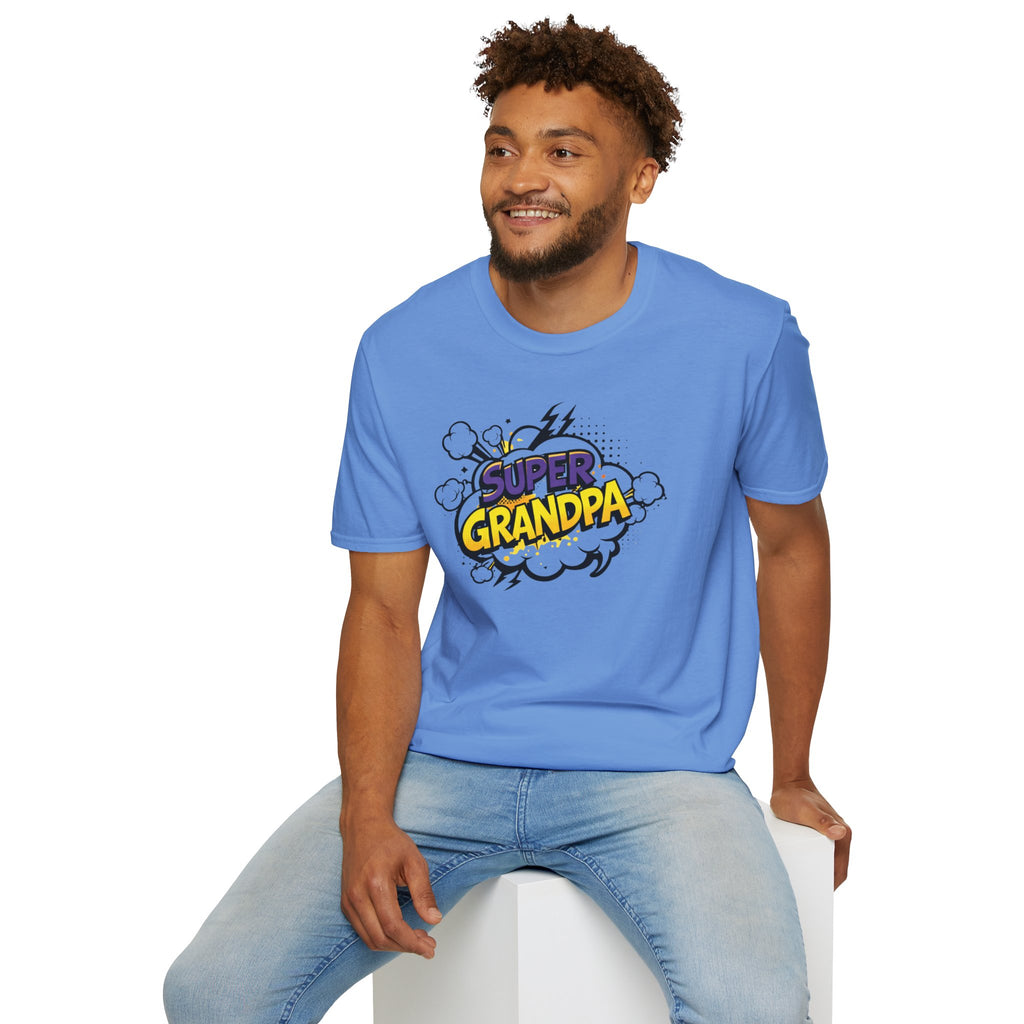 T-Shirt — "Super Grandpa" Comic-Style Graphic | Funny Father's Day Gift