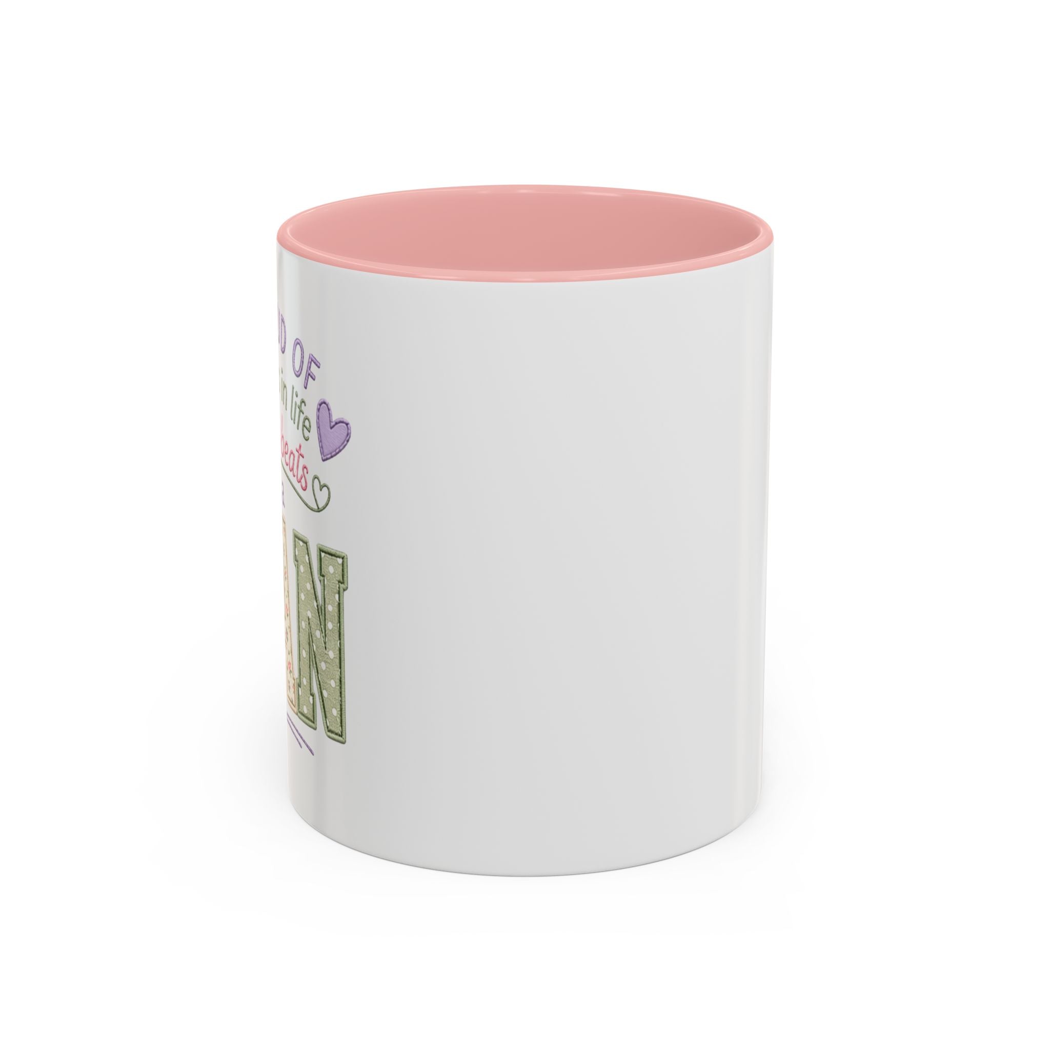 Accent Coffee Mug - 'Gran' Floral Heart Design (11/15oz)