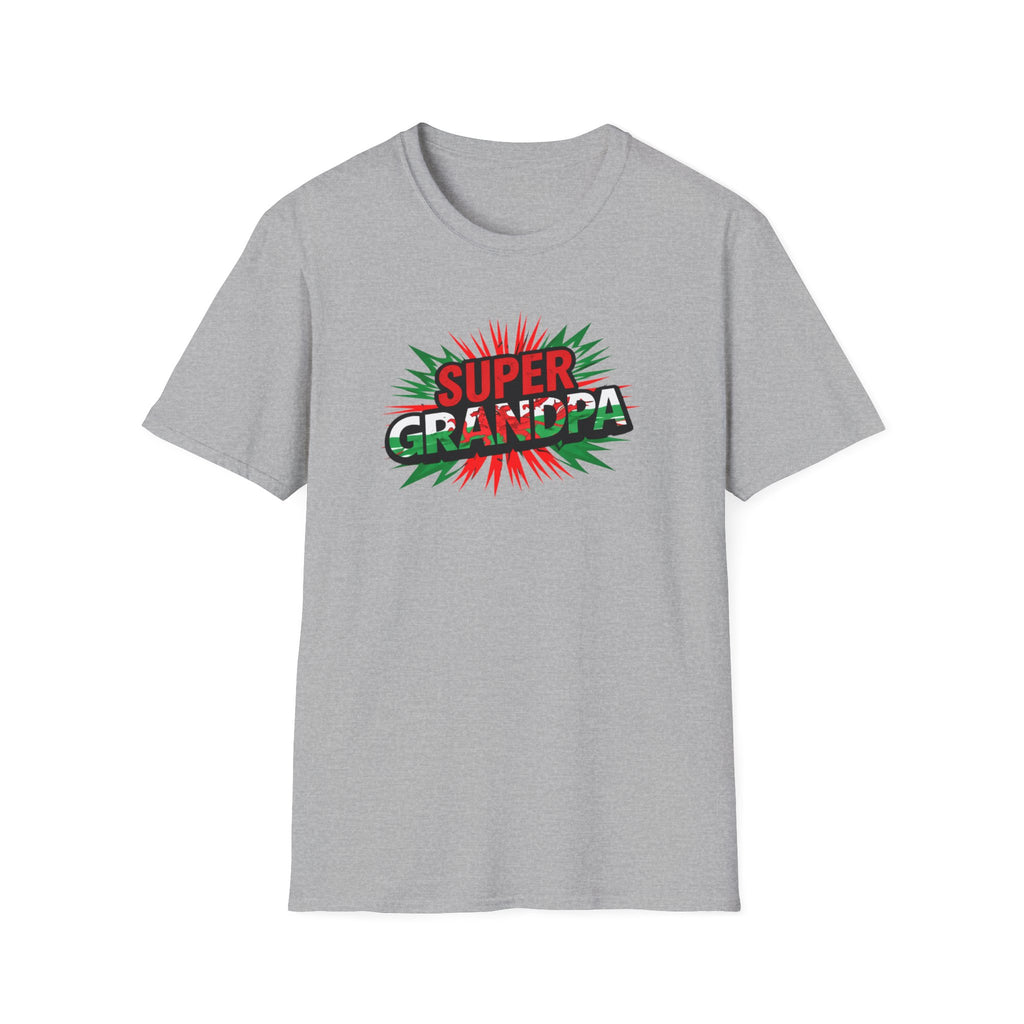 Super Grandpa Welsh Flag/ Wales themed T-Shirt – Retro Comic Gift Tee for Grandfather | Father’s Day & Birthday Present