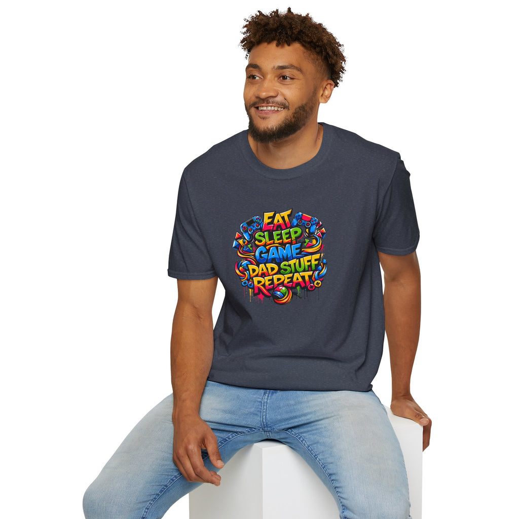 “Eat Sleep Game Dad Stuff Repeat” T-Shirt
