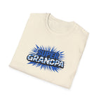 Super Grandpa Scotland Flag/Scottish themed T-Shirt — Retro Comic Father's Day Gift for Grandfathers