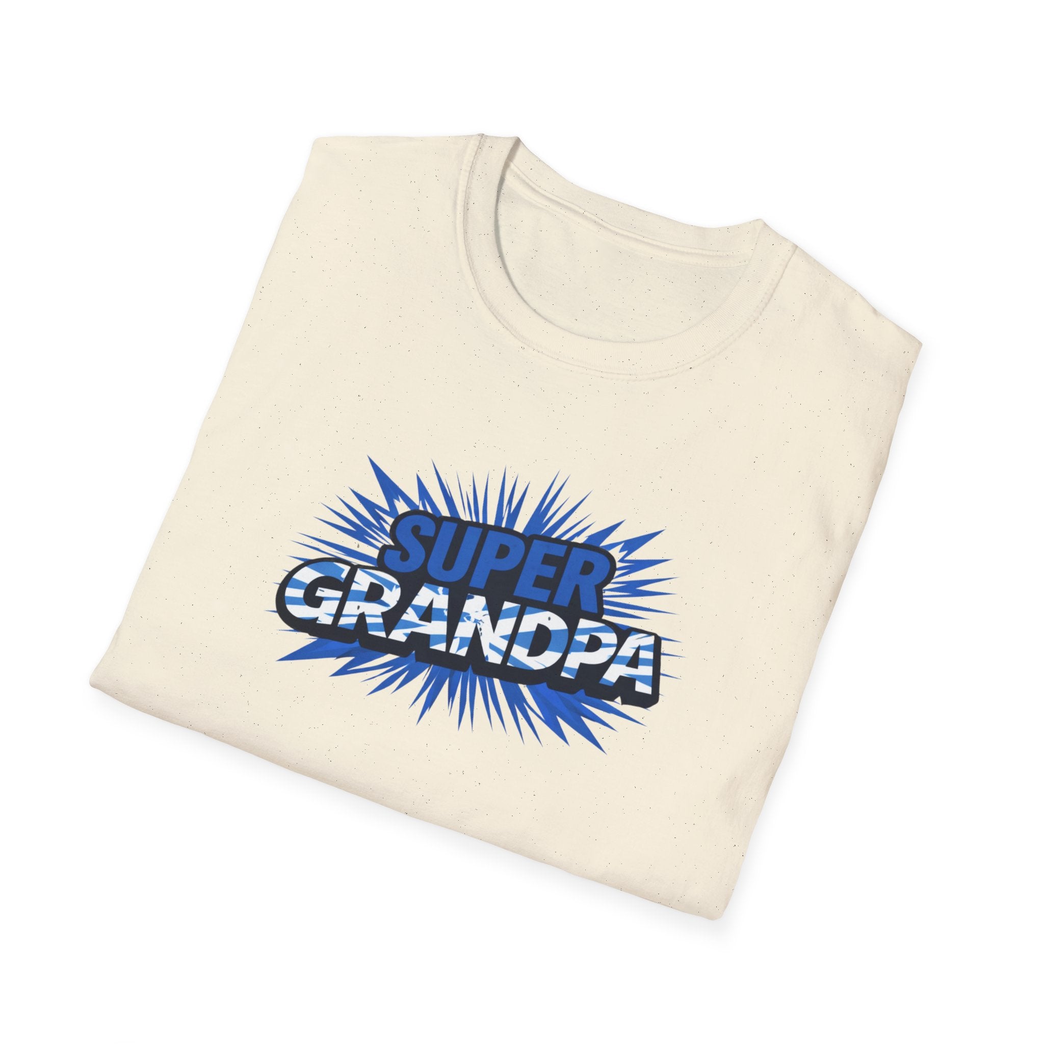 Super Grandpa Scotland Flag/Scottish themed T-Shirt — Retro Comic Father's Day Gift for Grandfathers