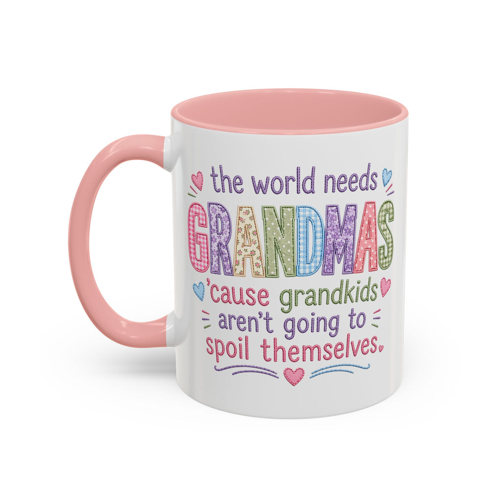 Grandma Coffee Mug — 'All Kids Need More Spoiling' Grandma Accent Mug (11/15oz)